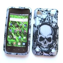 Samsung Vibrant T959 Galaxy S (T-Mobile) Rubberized Snap On Protector Hard Case "Skullerific" Design