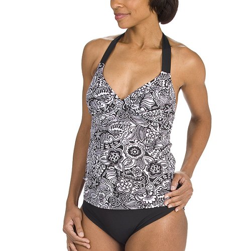Liz Lange for Target Crossover Halterkini - Black/White