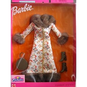 Barbie Coat Collection W Faux Fur Fashion Avenue Clothes TRU Exclusive (2001) by Barbie Coat Collection Styles T