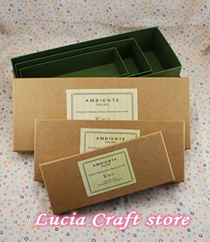 Mixed 3 Sizes Handmade Kraft Paper Box Gift Packing Boxes 3pcs/lot,1pc/size
