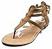Orly Shoes Women's Strappy Buckle Ankle Height Basic Gladiator Sandal