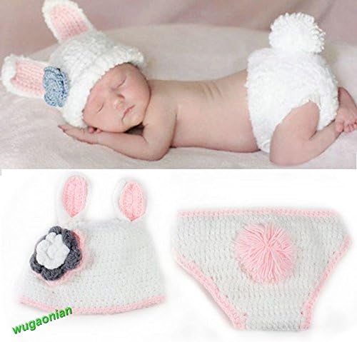 Baby Girls Boy Newborn-9M Knit Crochet Clothes Photo Prop Outfits White