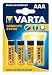 Varta Longlife Extra Batteries AAA Alkaline 1.5 Volt 4 Pack