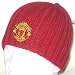 Manchester United FC beanie hat cable knit red