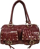 Ladies Red Croc Leather Designer Handbag
