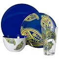 Paisley Melamine Dining Collection - Blue
