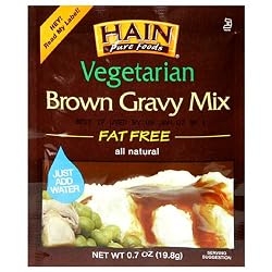 Hain Pure Foods Vegetarian Brown Gravy Mix, .7-Ounce Packets (Pack of 24)