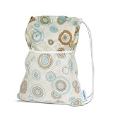 Bumkins Waterproof Tote Bag - Blue/Chocolate Circles