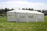 New 10 X 30 White Party Tent Gazebo Canopy W/ Walls Heavy Duty Polyester Water resistant