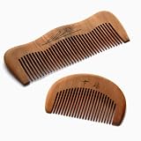 2 Pack Comb Set - San Lin Oriental Dark Wood Comb With Beautiful Aromatic Smell And Unique Decorative Design