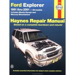 Ford Explorer, Mazda Navajo and Mercury Mountaineer: 1991 to 2001 (Haynes Automotive Repair Manuals)