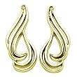 14K Yellow Gold Freeform Earring