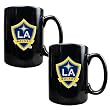 Los Angeles Galaxy Soccer 2pc Black Ceramic Mug Set - Primary Team Logo MAJOR-LEAGUE-SOCCER Soccer