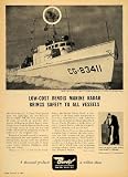 1956 Ad Bendix Aviation Marine Radar Coast Guard Boat - Original Print Ad