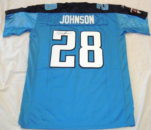 Chris Johnson Autographed Tennessee Titans Jersey W/PROOF, Picture of Chris Signing For Us, Tennessee Titans, Pro Bowl, East Carolina Pirates