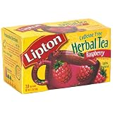 Lipton Herbal Tea, Raspberry, Tea Bags, 20-Count Boxes (Pack of 12)