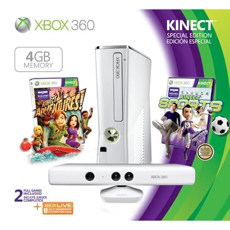 Xbox 360 Special Edition 4GB Kinect Sports Bundle