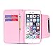 iPhone 6 Plus 5.5 inch Wallet Case, Nancy's shop Premium Ultra Slim Hybrid Series Scratch Proof Shock Absorbing PU Leather Flip Cover Folio with Foldable Stand Magnetic Card Slot Holder Bumper (Pink)