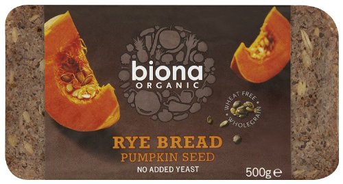 Biona Rye Organic Pumpkin Seed Bread 500 g (Pack of 6) Biona Rye Organic Pumpkin Seed Bread 500 g (Pack of 6) picture