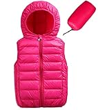 Happy Cherry 子供服 綿服 外出服 チョッキ ベスト 厚手 冬 防寒 可愛い キッズ ベビー 男の子 女の子 出産祝い ローズ 120cm