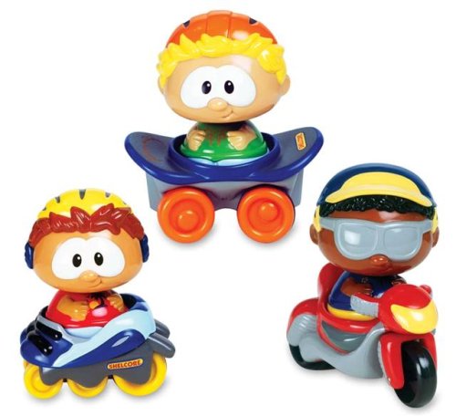 Buy Now at Amazon.com: Shelcore Shake N Bobbles Rev N Go Riders 3-Pack