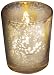 Biedermann & Sons Glass Votive Candleholder, Set of 12, Rustic Silver