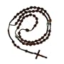 Dark Brown Colored Bi-Cone Beaded Rosary with Photographs