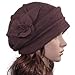Dahlia Women's Elegant Flower Wool Cloche Bucket Slouch Hat