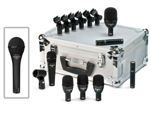 Audix FP7 - 7-piece Fusion Drum Microphone Package with free Audix OM2 Vocal Microphone