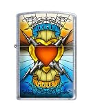 Zippo Custom Lighter - Tattoo Love Hate Electric Heart RARE!