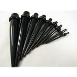 9PcEarTaperKit14G-00GGaugesExpanderSetAcrylicBlack