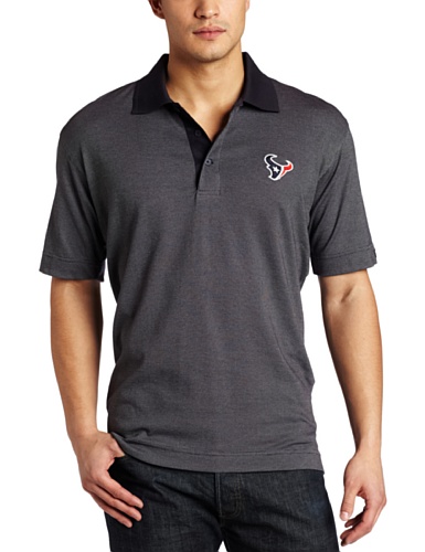 NFL Houston Texans Men's DryTec Birdseye Polo, Navy Blue, X-Large