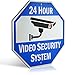 Bigtime Designs Aluminum Surveillance Sign, Stop Trespassing, 24 Hour Security Camera Warning Graphic, 1/8