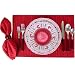 Red Striated Textured Placemats and/or Napkins ~