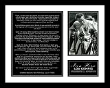 Lou Gehrig New York Yankees MLB Framed Photograph with Farewell Retirement Speech at Yankee Stadium