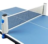 JAPAN AVE. いつでも どこでも 楽々 持ち運び !! 簡単 接続 折りたたみ 接続 ポータブルパーティー 卓球 ネット 網 (ロールタイプ) テーブル 取り付け 卓球台 に早変わり 〜 イベント 新年会 忘年会 にも!〜