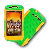 Yellow & Green Hybrid 2 in 1 Gel Rubber Skin Cover and Molded Premium Hard  ....