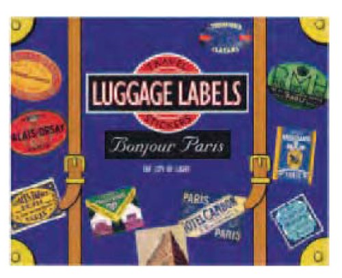 Bonjour Paris Luggage Labels (Travel Stickers)