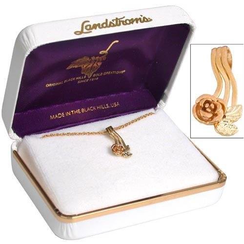 Landstrom Black Hills Gold Rose Chain & Charm
