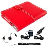 Sony Reader eBook Touch Edition PRS-600 Bundle Pack: Black Melrose Leather jacket Cover Case, Car Charger, Home Charger, Retractable USB Data Sync Cable and a 4-Inch eBigvalue Determination Hand Strap