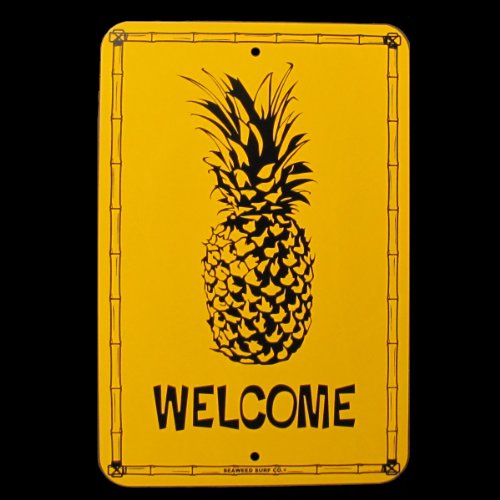 Welcome Sign with Pineapple