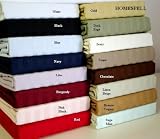 Homespell Egyptian Cotton 300 Thread Count Sateen Stripe Bed Skirt Red Queen