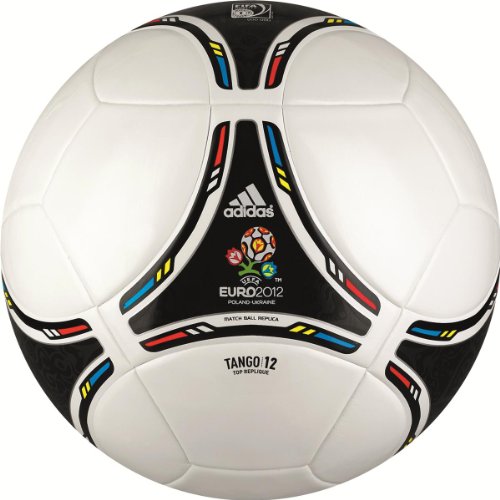 adidas Fußball EURO Top Repl, white/black, 4, X18256