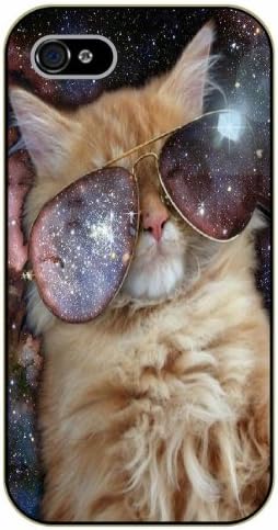 iPhone 5C Hipster cat with glasses - black plastic case / Cats, Hipster, funny