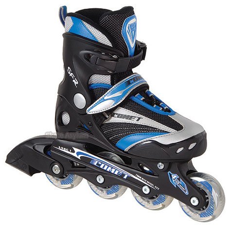 Childrens Toyshop  Toys : Kids Adjustable Inline Skates - Comet Blue - Size Large (UK4 to UK7)