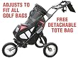 Linksman Golf X-6 Three wheel Golf Push Cart BLACK 3 wheeled