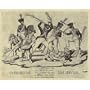 Spanish copper engraver beginning of the 19th Century (Militia soldiers bury the servile or reactionaries) - 13x19