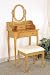Queen Anne Oak Finish Vanity Set