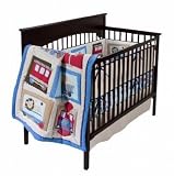 Sumersault Chugging Along Trains 6 Piece Crib Set