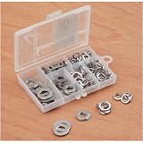 Grizzly H0574 Flat & Lock Washers - Nickel 120 pc.